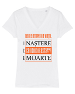 Cele 3 etape ale vietii Tricou mânecă scurtă guler V Damă Evoker