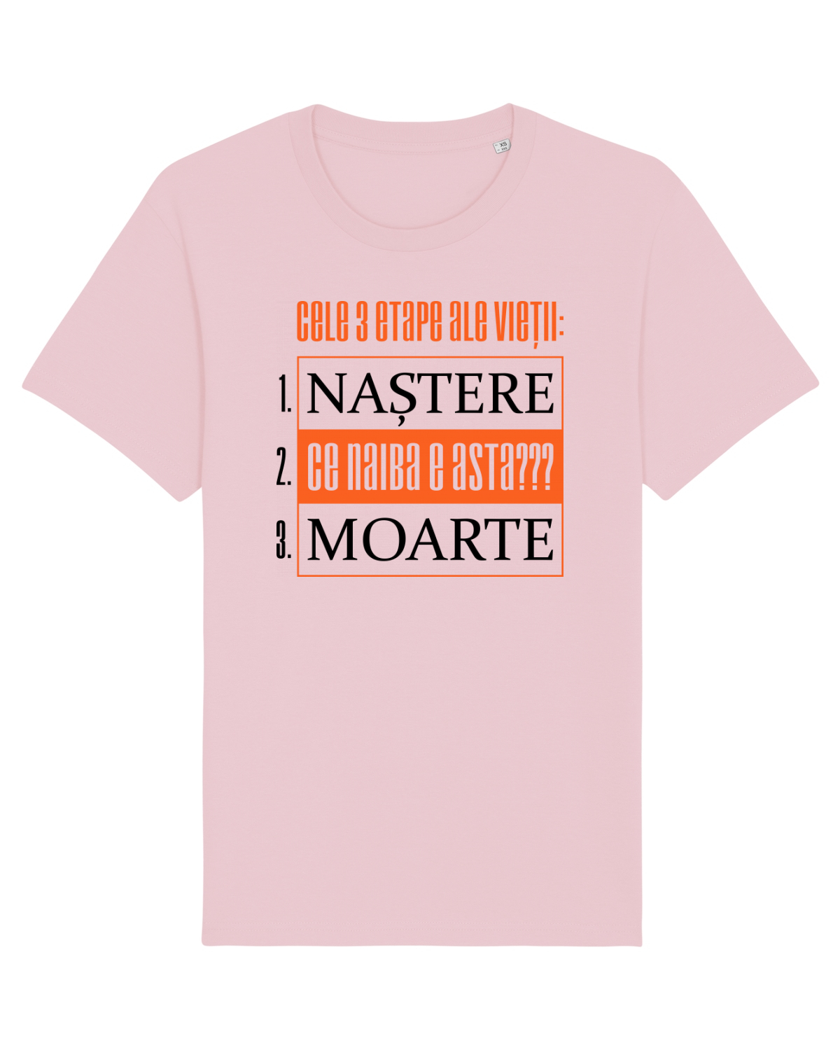 Tricou mânecă scurtă Unisex Rocker Cotton Pink