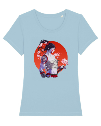 Japan Samurai Girl Sky Blue