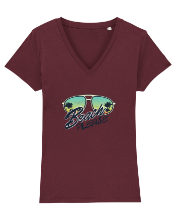 Beach Please Burgundy