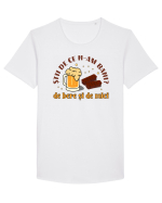 Bere si mici Tricou mânecă scurtă guler larg Bărbat Skater