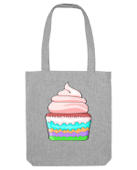 Delicious colored pink cupcake Sacoșă textilă