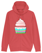 Delicious colored pink cupcake Hanorac cu fermoar Unisex Connector
