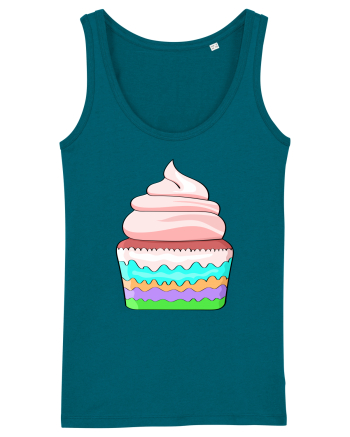 Delicious colored pink cupcake Ocean Depth