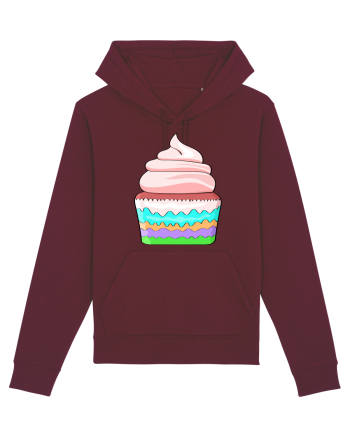 Delicious colored pink cupcake Burgundy