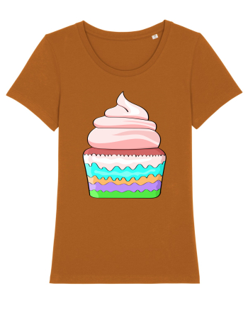 Delicious colored pink cupcake Roasted Orange