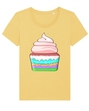 Delicious colored pink cupcake Jojoba