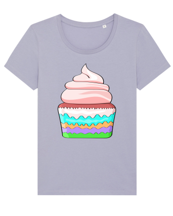 Delicious colored pink cupcake Lavender