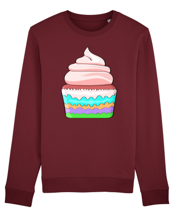 Delicious colored pink cupcake Burgundy