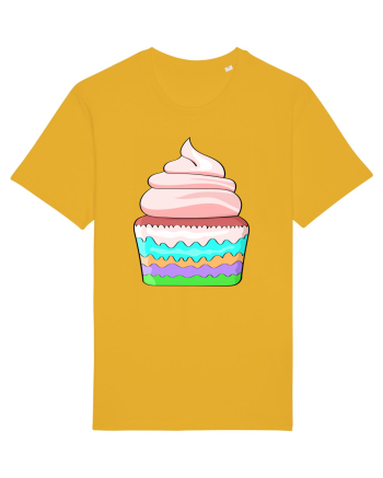 Delicious colored pink cupcake Spectra Yellow