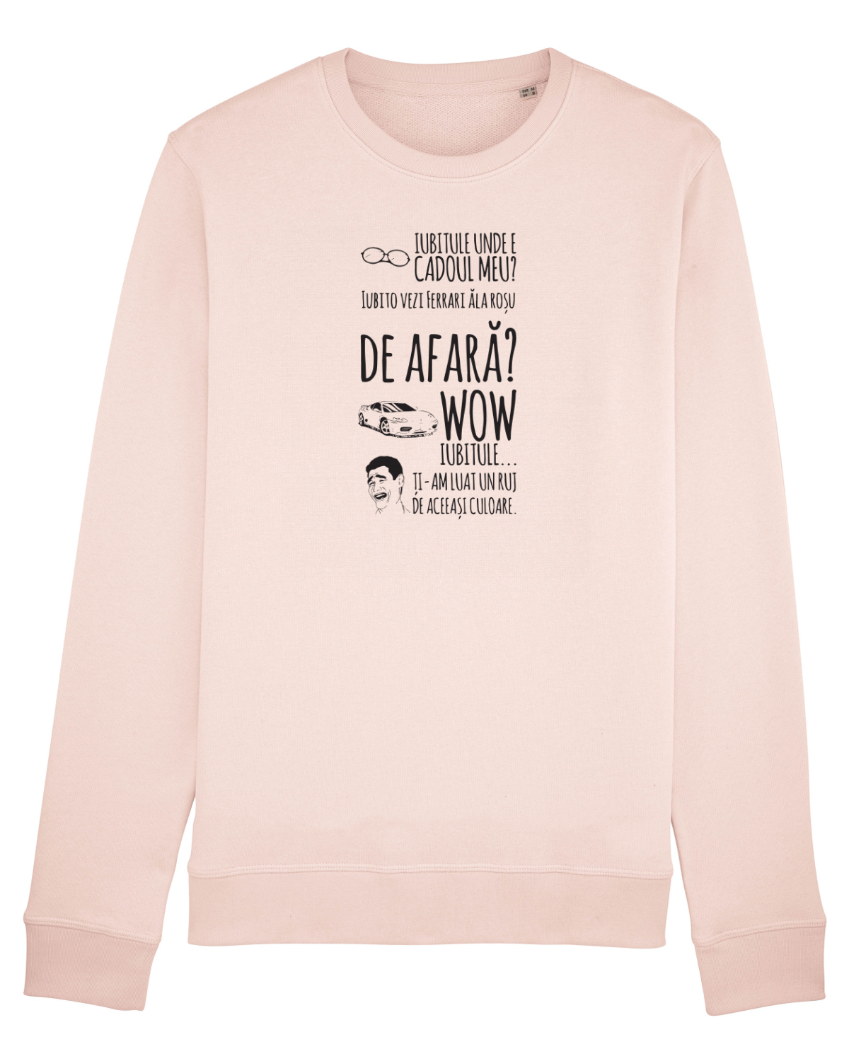 Bluză mânecă lungă Unisex Rise Candy Pink