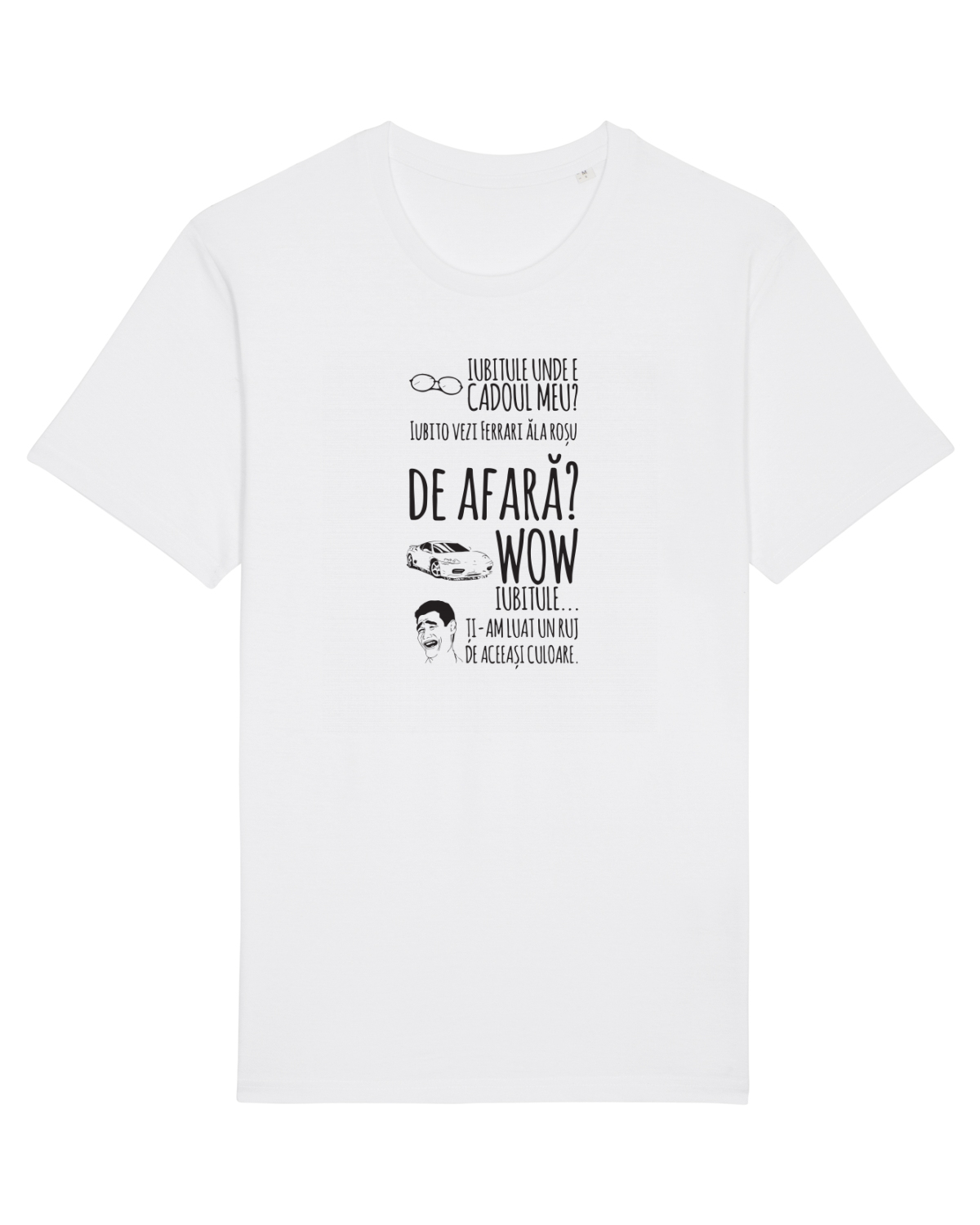 Tricou mânecă scurtă Unisex Rocker White