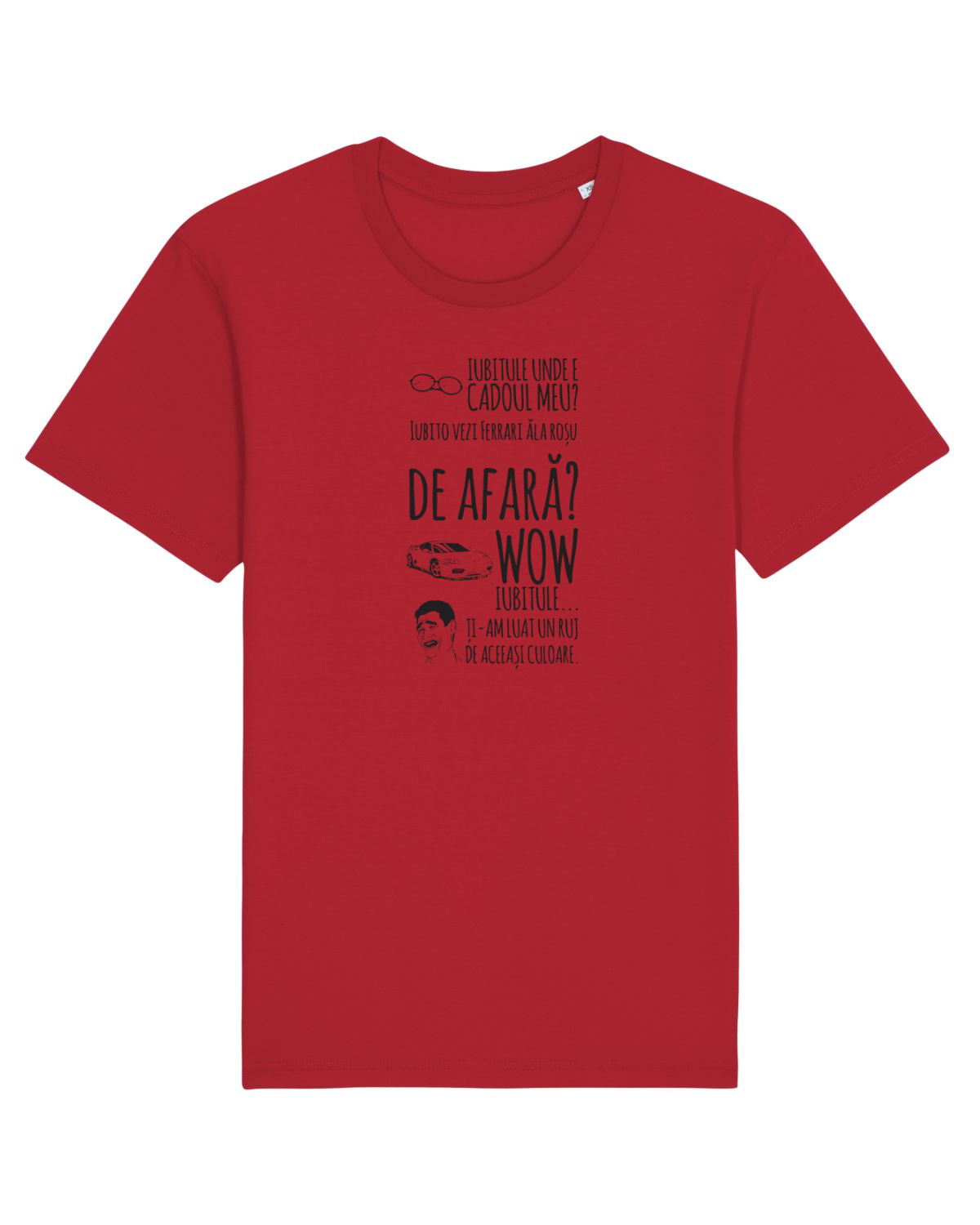 Tricou mânecă scurtă Unisex Rocker Red