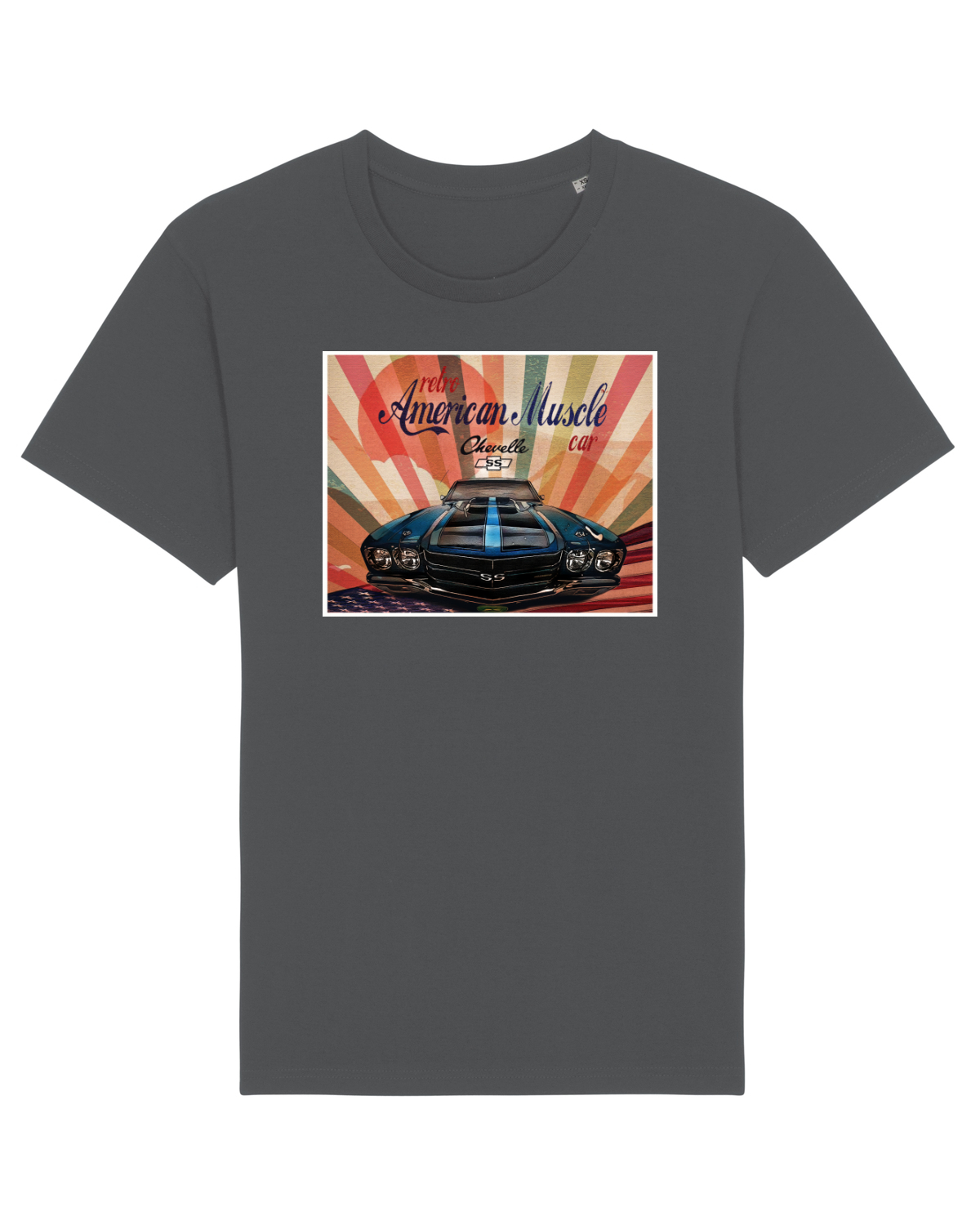 Tricou mânecă scurtă Unisex Rocker Anthracite