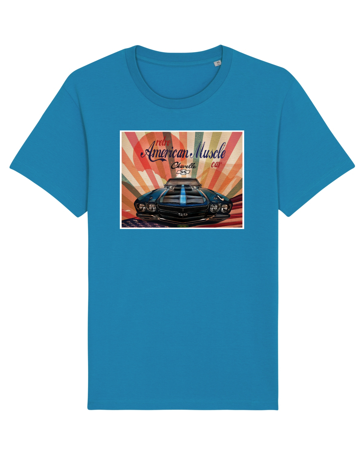 Tricou mânecă scurtă Unisex Rocker Azur