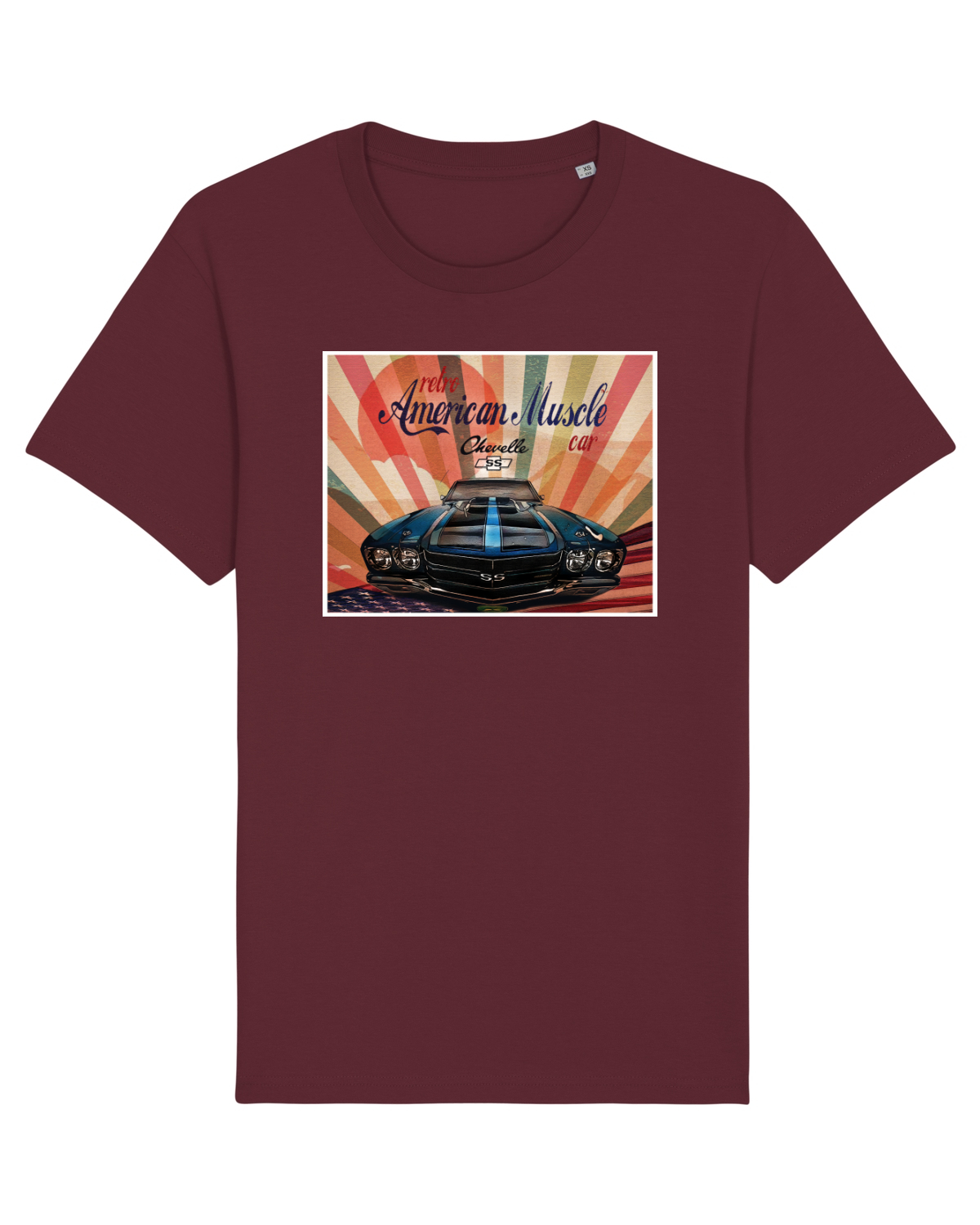 Tricou mânecă scurtă Unisex Rocker Burgundy