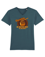 Chocolate IS The Answer,No Matter What Question Is Tricou mânecă scurtă guler V Bărbat Presenter