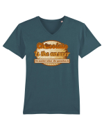 Chocolate IS The Answer,No Matter What Question Is Tricou mânecă scurtă guler V Bărbat Presenter