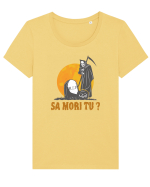 cu desene de Halloween - Sa mori tu ? Tricou mânecă scurtă guler larg fitted Damă Expresser