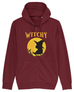 cu desene de Halloween - Witchy Hanorac cu fermoar Unisex Connector