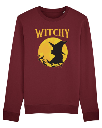 cu desene de Halloween - Witchy Burgundy
