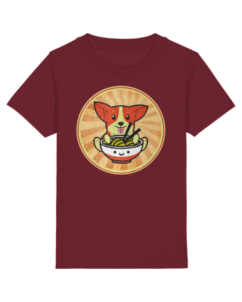 Corgi Eating Ramen Burgundy
