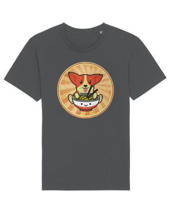 Corgi Eating Ramen Anthracite