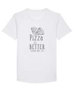 Pizza is Better Tricou mânecă scurtă guler larg Bărbat Skater