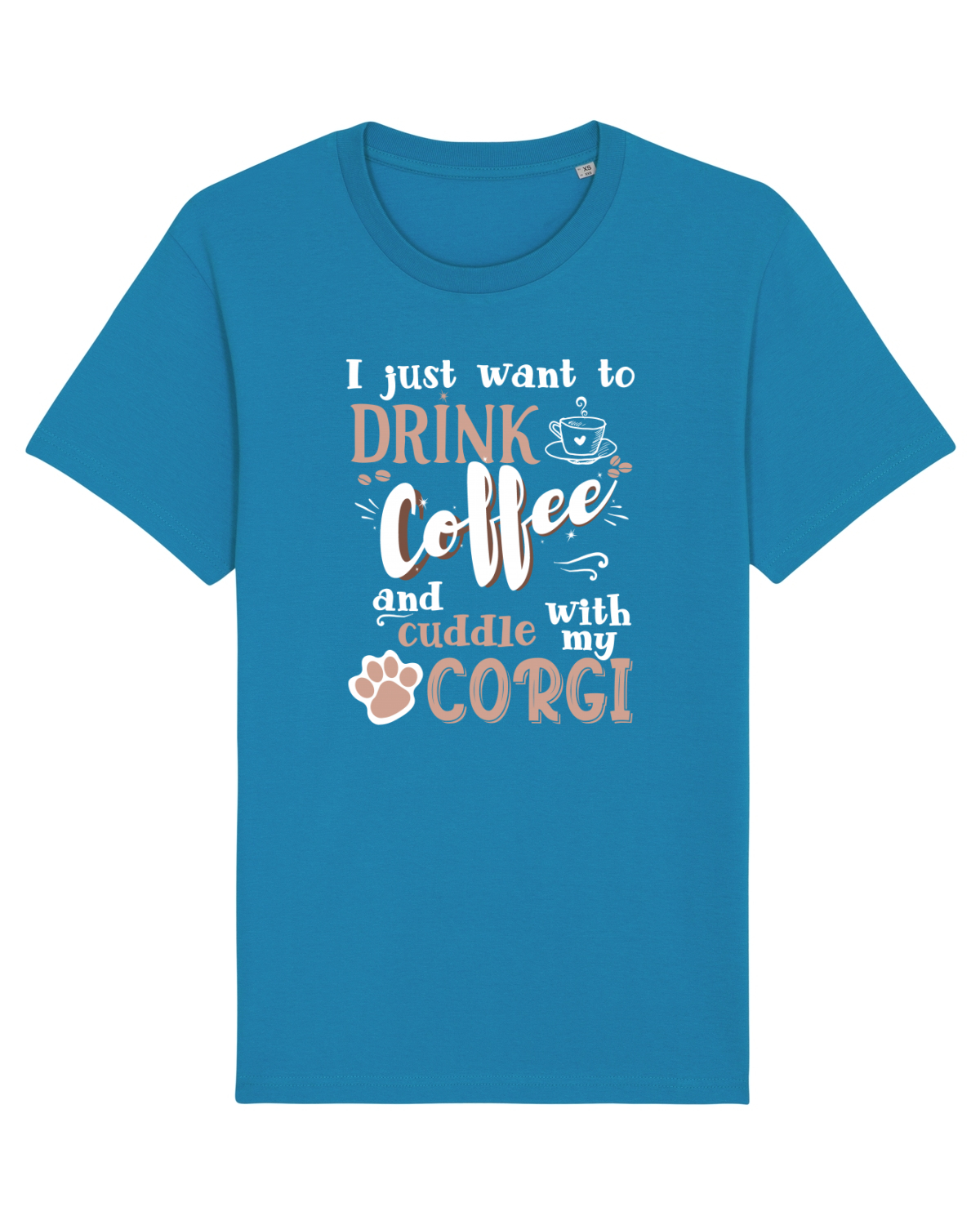 Tricou mânecă scurtă Unisex Rocker Azur