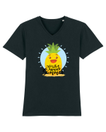 Sweet Summer Ananas Tricou mânecă scurtă guler V Bărbat Presenter