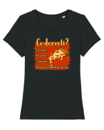 Ce doresti? Tricou mânecă scurtă guler larg fitted Damă Expresser
