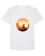 Desert Cactus Tricou mânecă scurtă guler larg Bărbat Skater