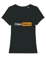 Clear history Tricou mânecă scurtă guler larg fitted Damă Expresser