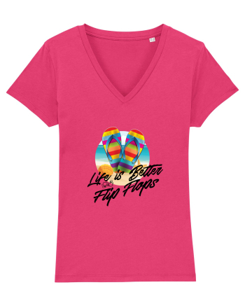 Summer Flip Flops Raspberry