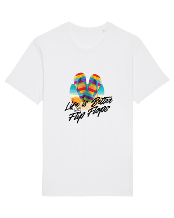 Summer Flip Flops White