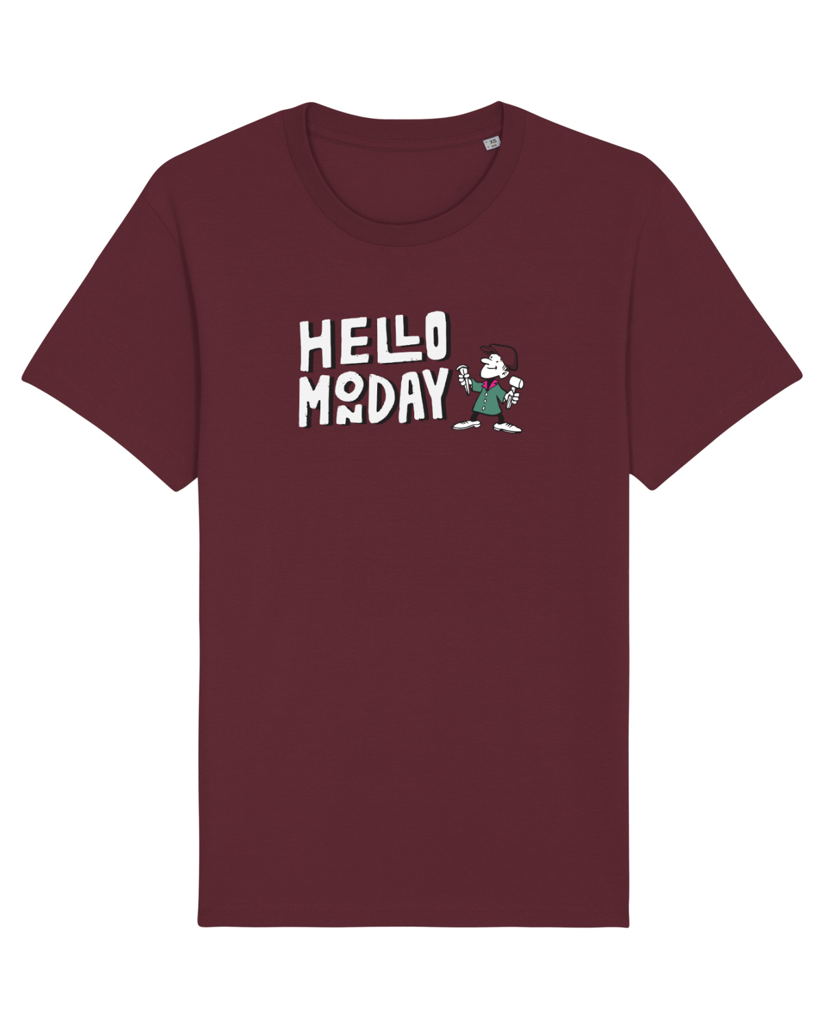 Tricou mânecă scurtă Unisex Rocker Burgundy