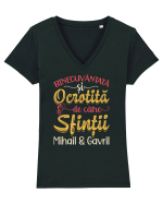 Mihail si Gavril - pentru ea Tricou mânecă scurtă guler V Damă Evoker