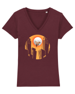 Zboară, porcule Tricou mânecă scurtă guler V Damă Evoker