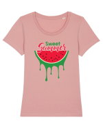 Sweet Summer Pepene Tricou mânecă scurtă guler larg fitted Damă Expresser
