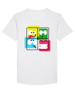 2x2 Crazy Rubik Tricou mânecă scurtă guler larg Bărbat Skater