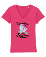 Sunshine Hurricane Tricou mânecă scurtă guler V Damă Evoker
