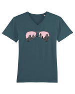Big City Tricou mânecă scurtă guler V Bărbat Presenter