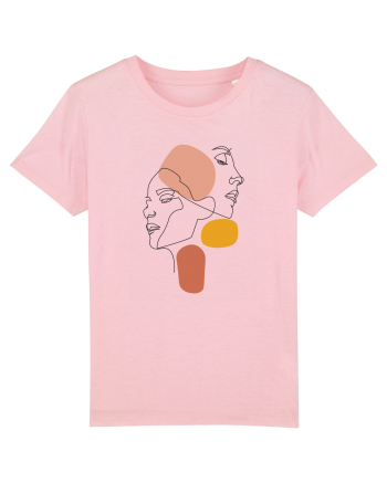 Line Faces Cotton Pink