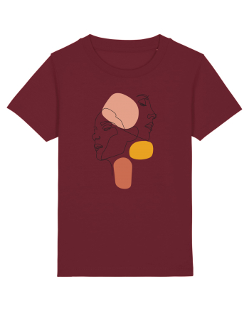 Line Faces Burgundy