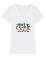 Have a Gnomie Christmas Tricou mânecă scurtă guler V Damă Evoker
