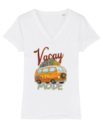 Vacay Mode Tricou mânecă scurtă guler V Damă Evoker