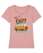 Vacay Mode Tricou mânecă scurtă guler larg fitted Damă Expresser
