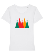 Merry Christmas Tricou mânecă scurtă guler larg fitted Damă Expresser