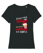 Christmas Movies T Shirt Tricou mânecă scurtă guler larg fitted Damă Expresser