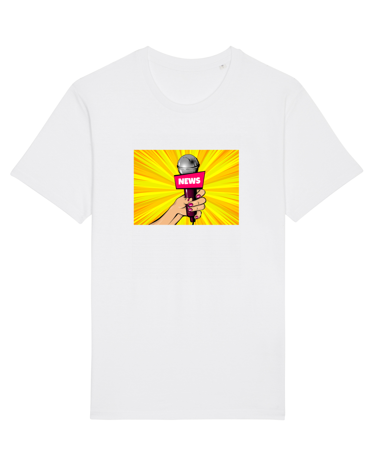 Tricou mânecă scurtă Unisex Rocker White